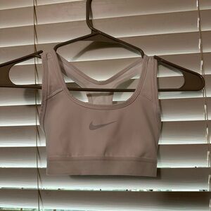 White Nike sports bra